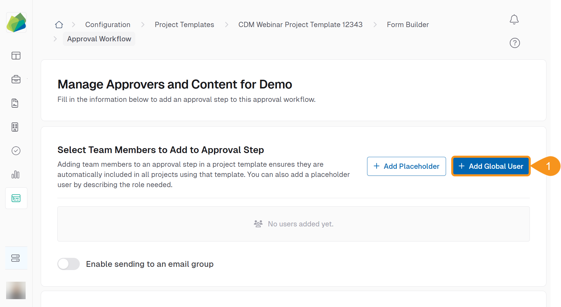 Add Global Members to a Steps