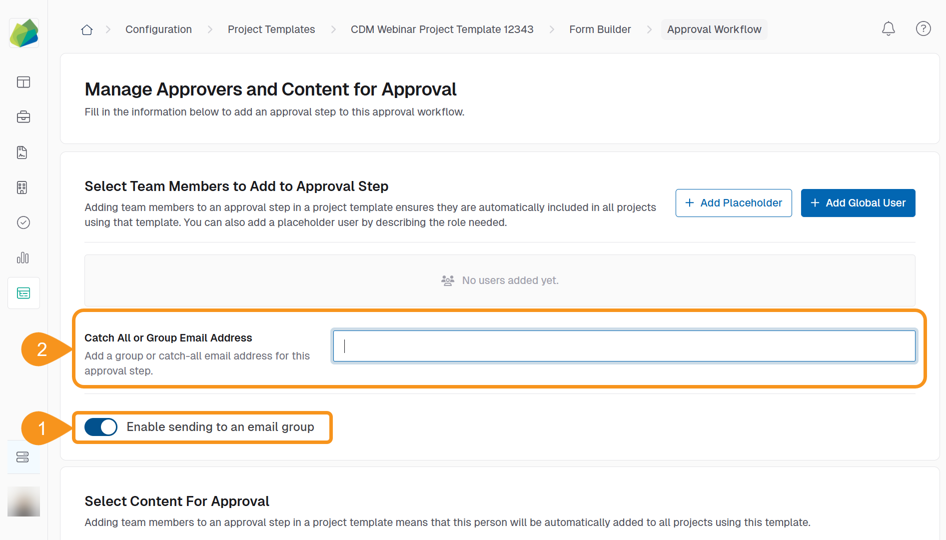 Add Group Emails to Approval Steps