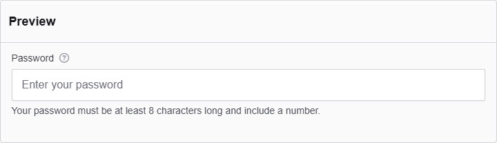 Basic component Password 1