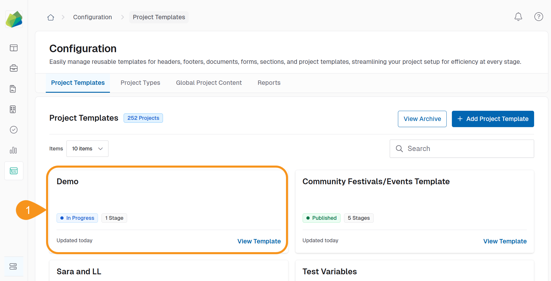 Publish Project Templates 1-1
