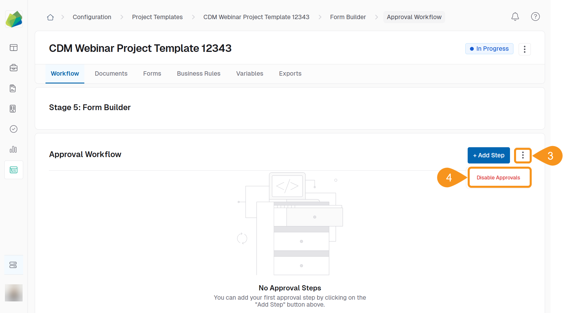 Remove Approvals from a Workflow Stage 1