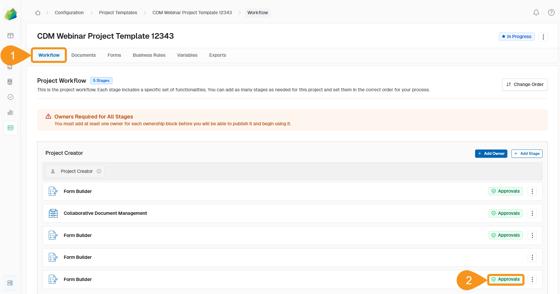 Remove Approvals from a Workflow Stage