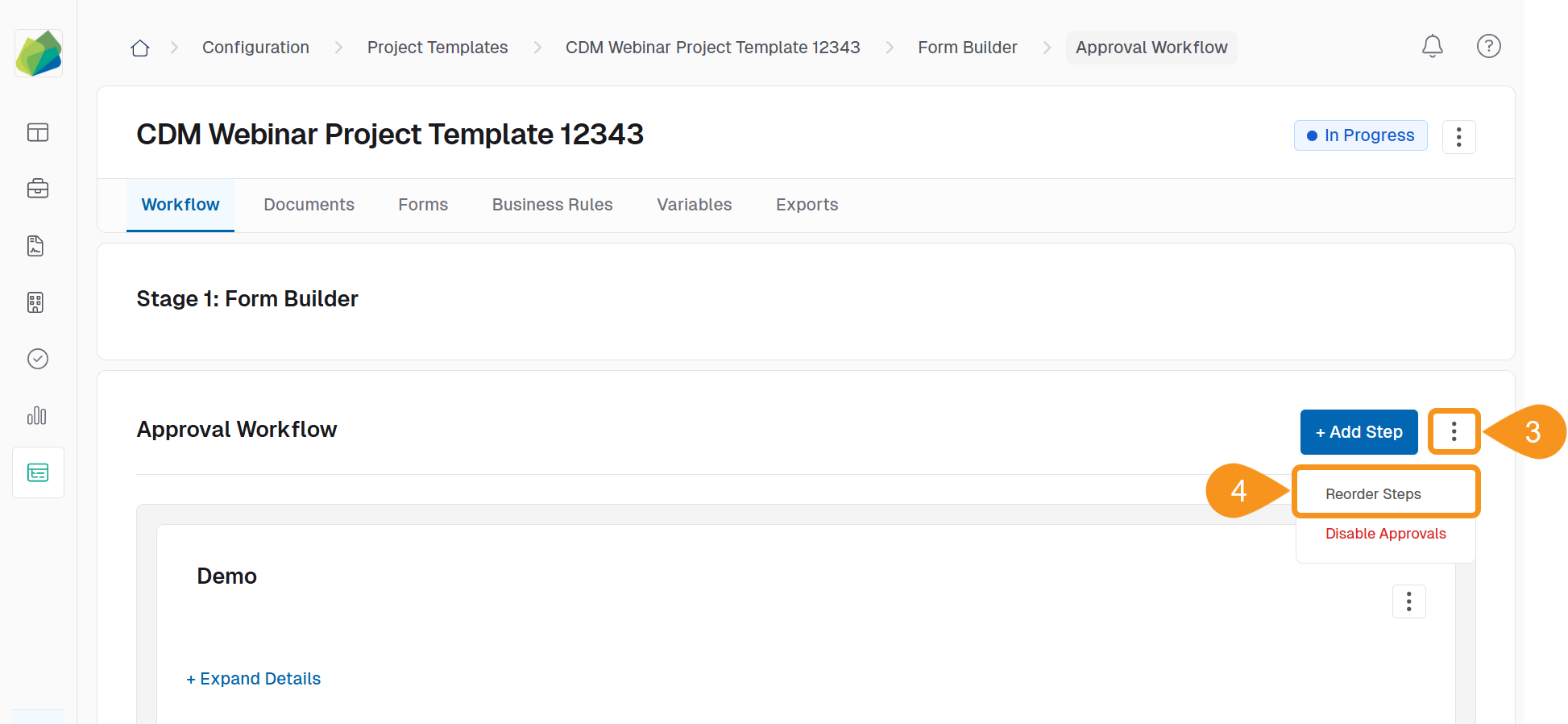 Reorder Approval Steps 1