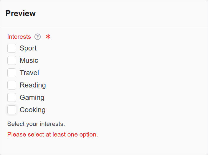 Basic component Select Boxes 4