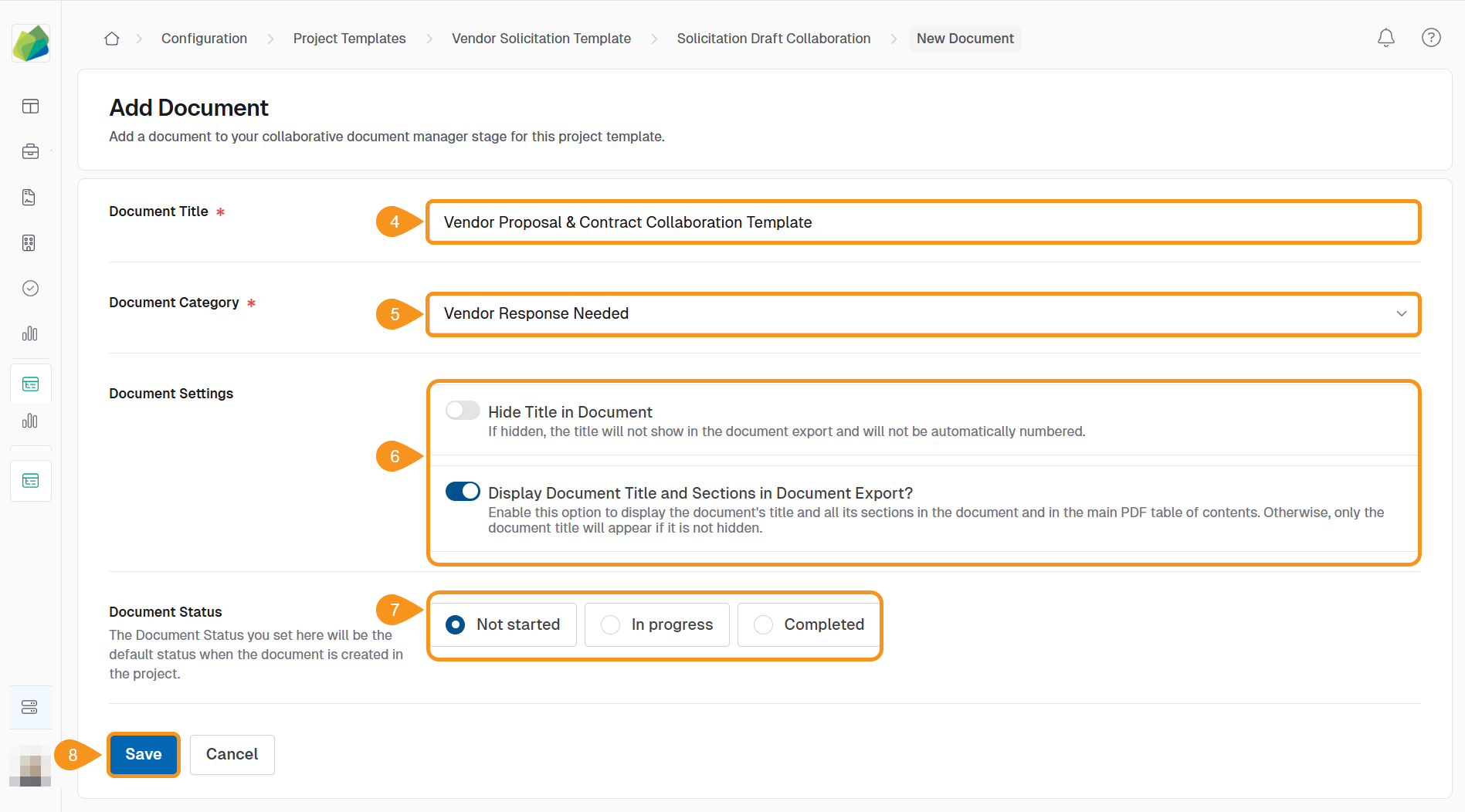 populate document data