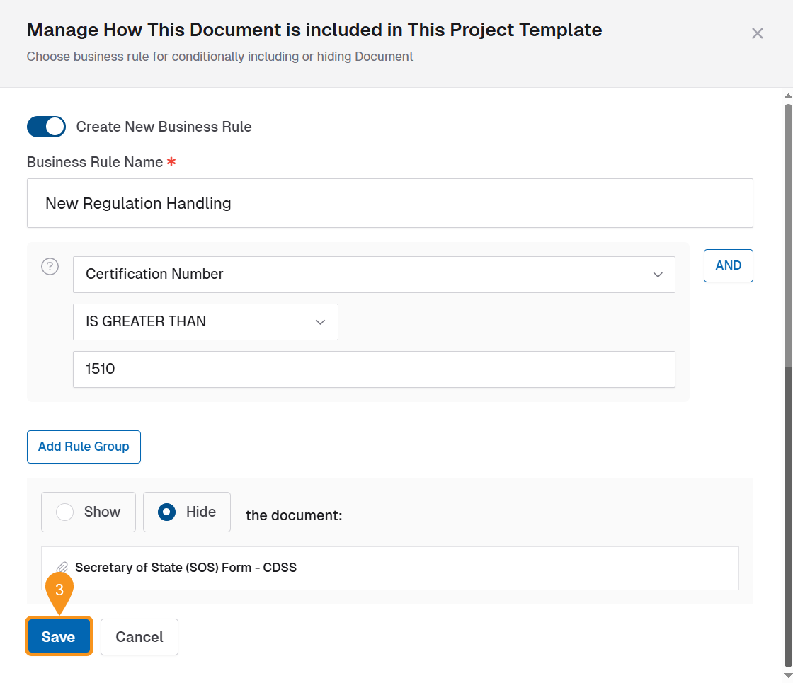 Create a Business Rule