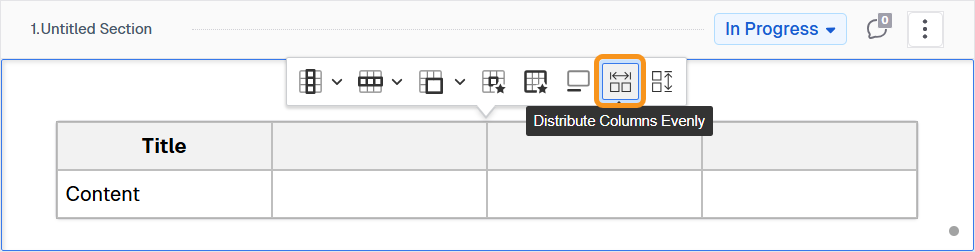distribute columns