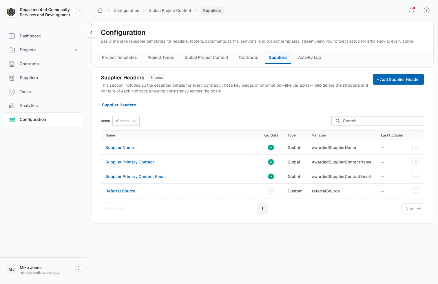 Conga Contract Header Import to Contract Repository