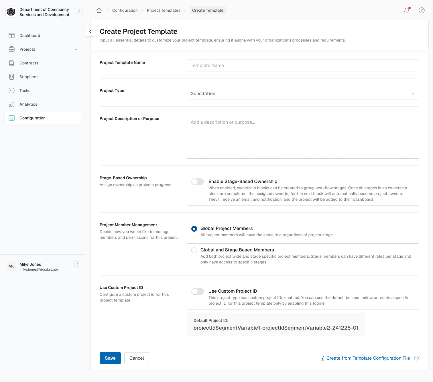 Stage Handoffs Configuration