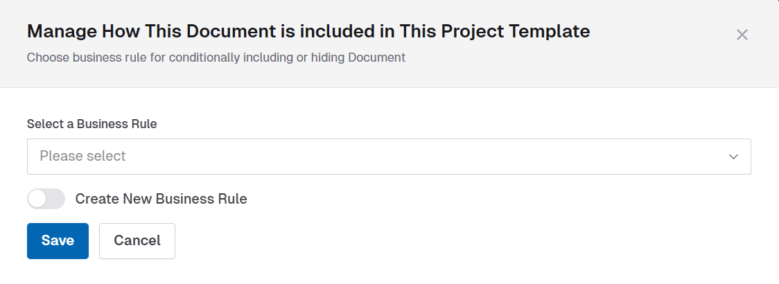 Select a Business Rule