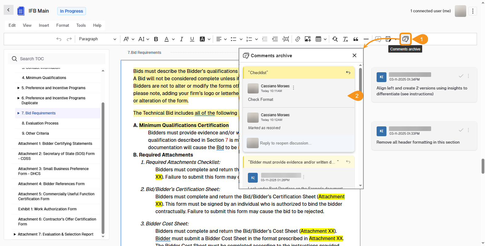 See Resolved Comments